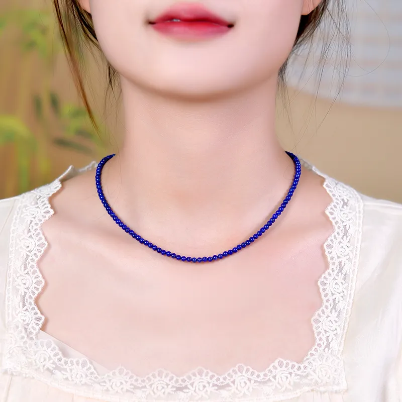 Lingfei Lapis Lazuli Necklaces Unisex-3