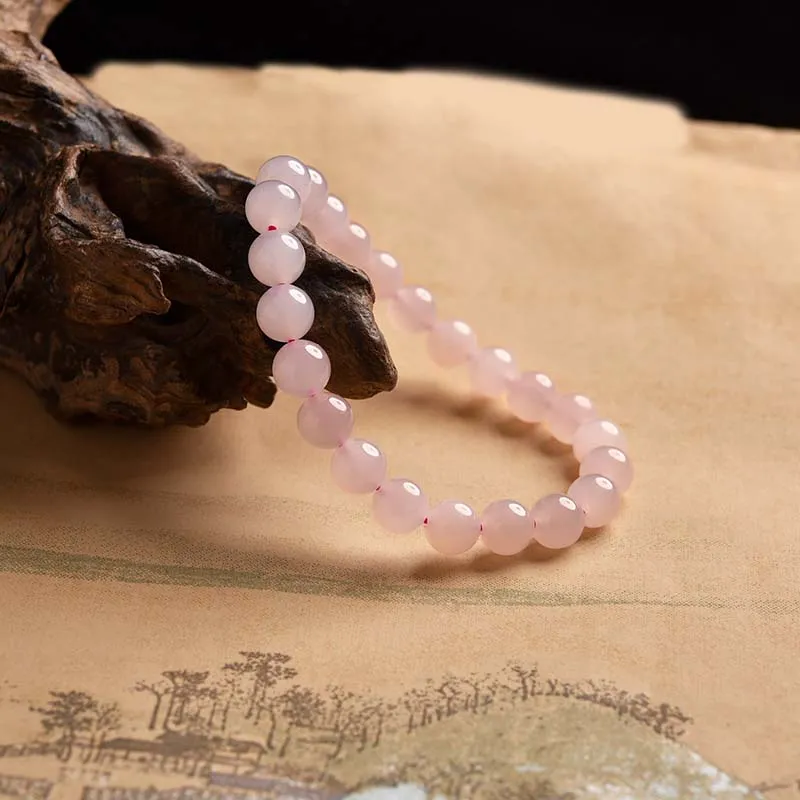 Lingfei Hetian Jade Bracelets Dusty Pink Women's-2