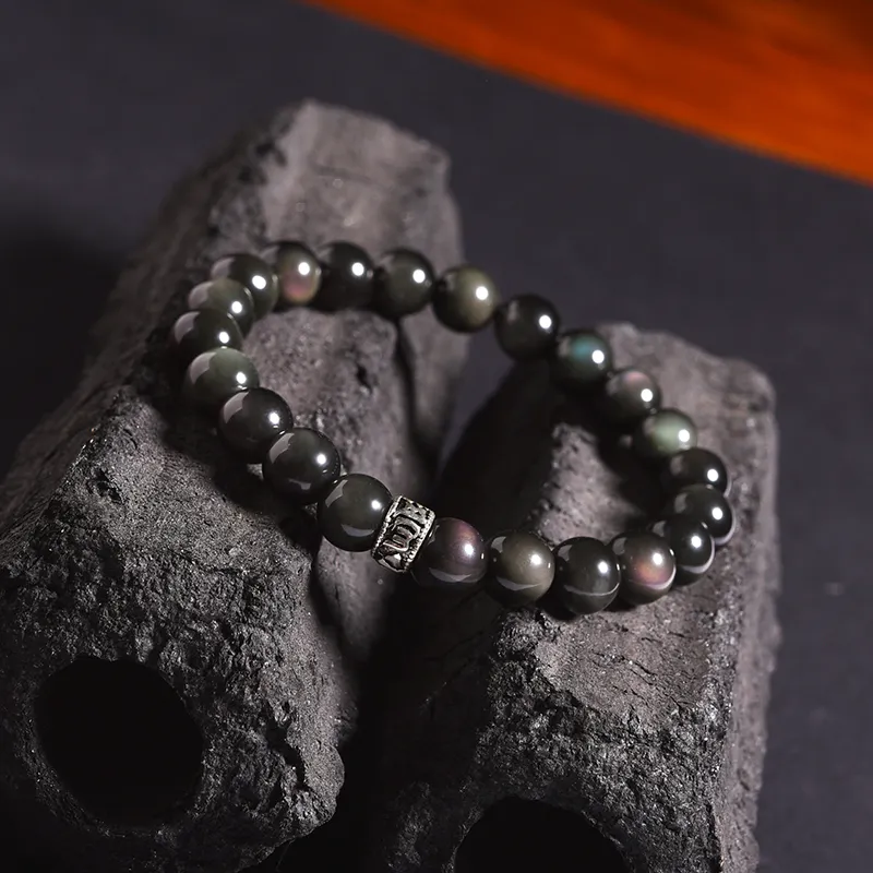 Lingfei Obsidian Jade Bracelets Unisex-9