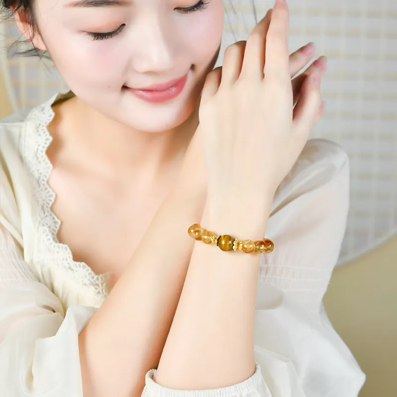 Lingfei Natural Citrine Bracelets Unisex-4