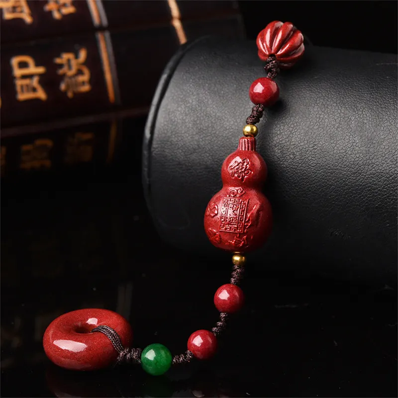 Lingfei Reconstructed Cinnabar Pendants Unisex-1