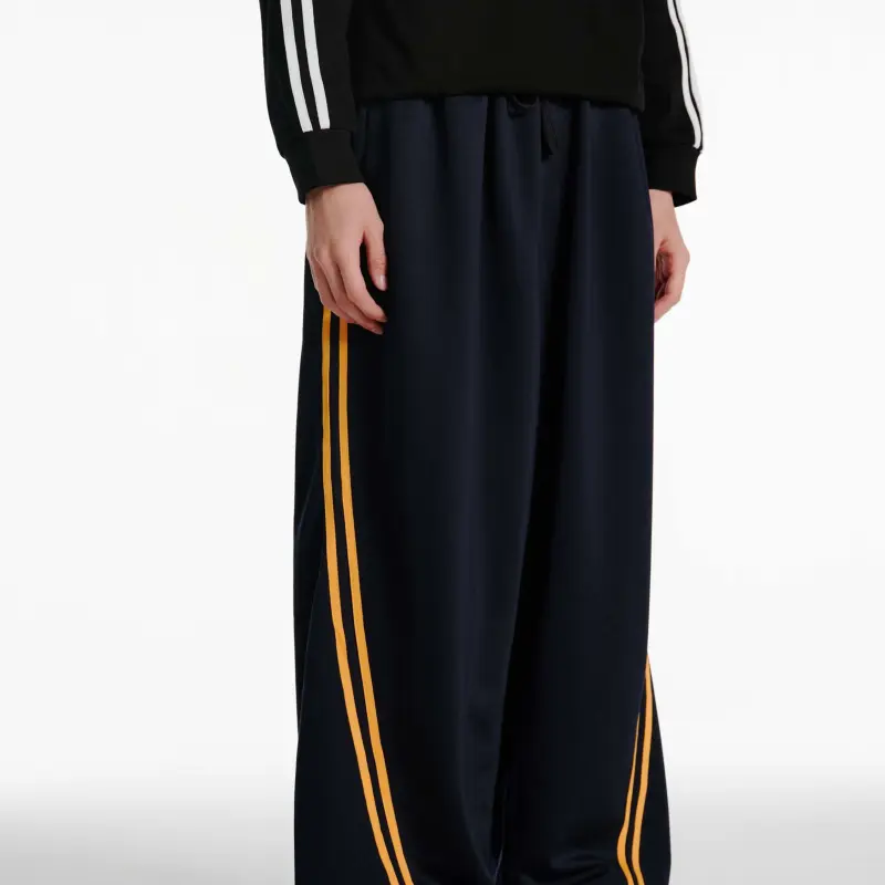 Nerdy Casual Pants Unisex Dark Blue-2
