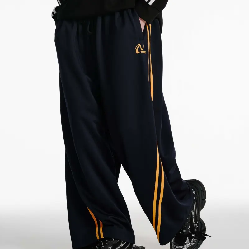 Nerdy Casual Pants Unisex Dark Blue-3