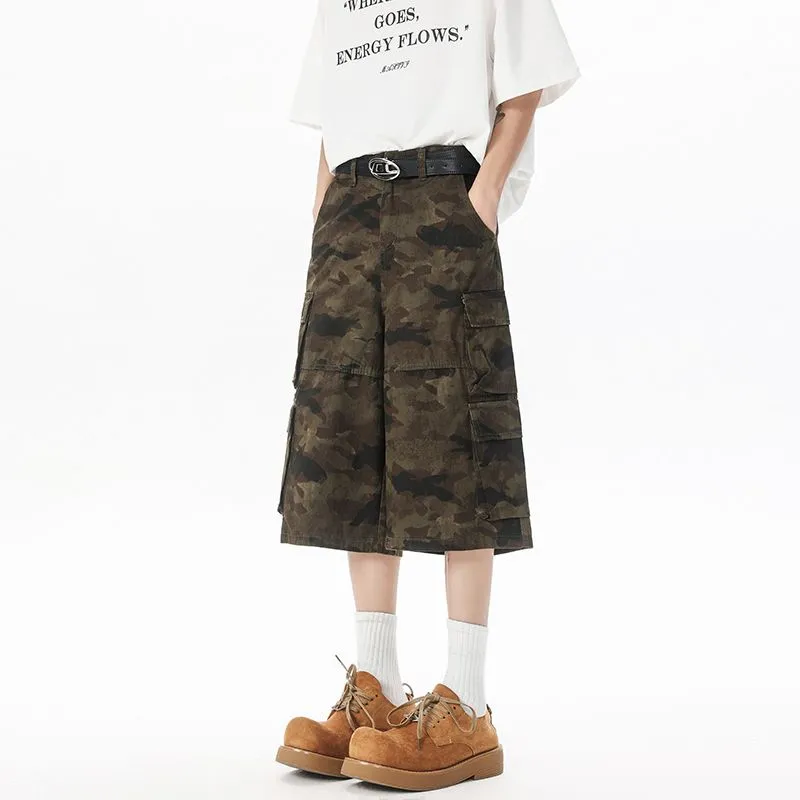 POLAR BEAR Denim Shorts Unisex Camouflage-6