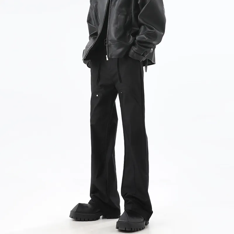 POLAR BEAR Bootcut Slimming Casual Pants Unisex Black-2