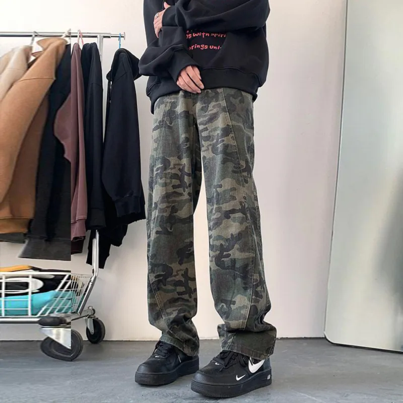 PAINT STAIN Casual Pants Unisex Fashion Camouflage Pants-15