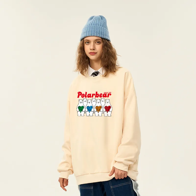 POLAR BEAR Sweatshirt Unisex Burgundy-20