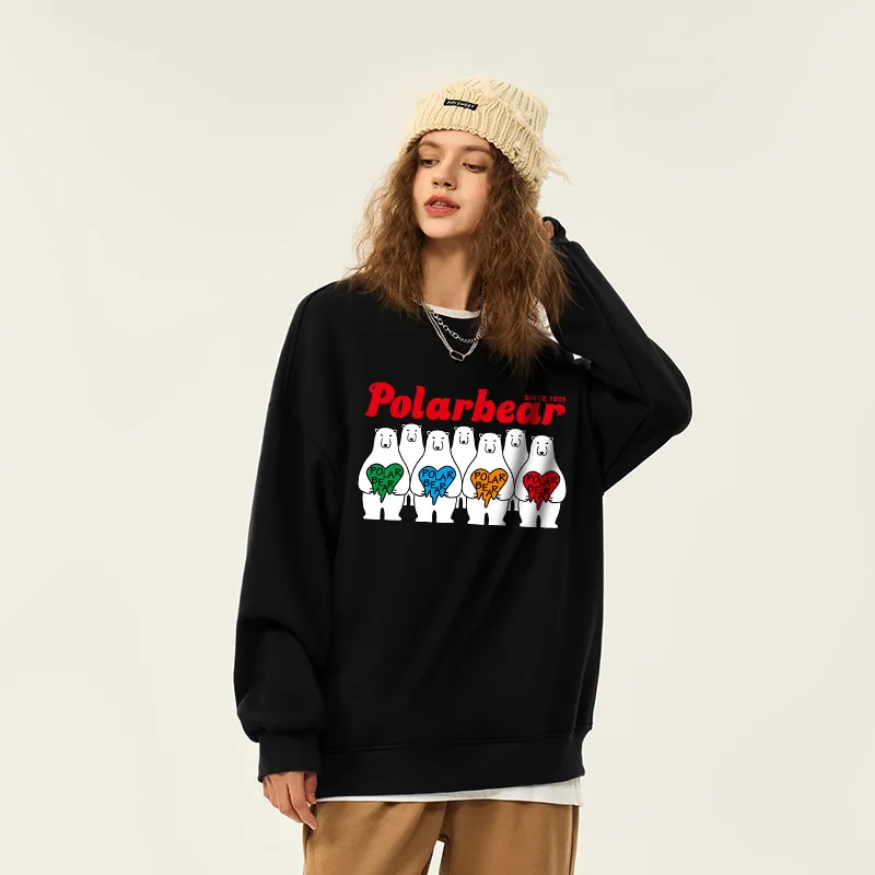 POLAR BEAR Sweatshirt Unisex Burgundy-15