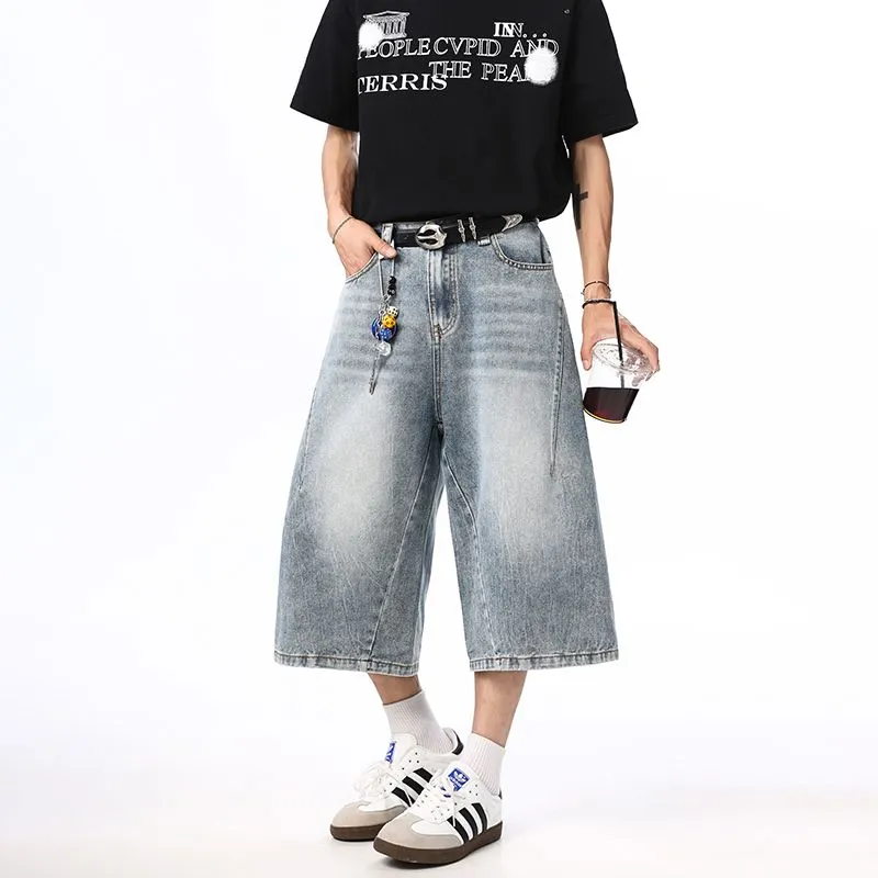 POLAR BEAR Denim Shorts Unisex Light Blue-2