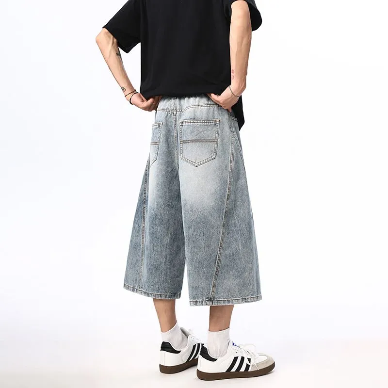 POLAR BEAR Denim Shorts Unisex Light Blue-1