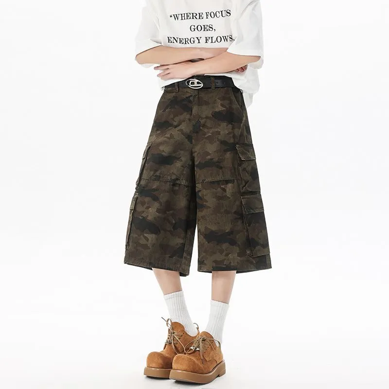 POLAR BEAR Denim Shorts Unisex Camouflage-5