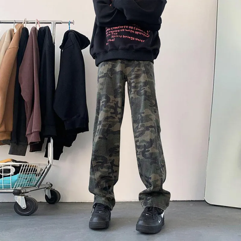 PAINT STAIN Casual Pants Unisex Fashion Camouflage Pants-21