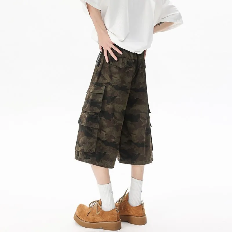 POLAR BEAR Denim Shorts Unisex Camouflage-4
