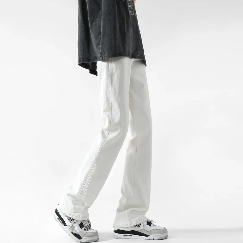 POLAR BEAR Washed Stretch Distressed Jeans Summer Unisex-8
