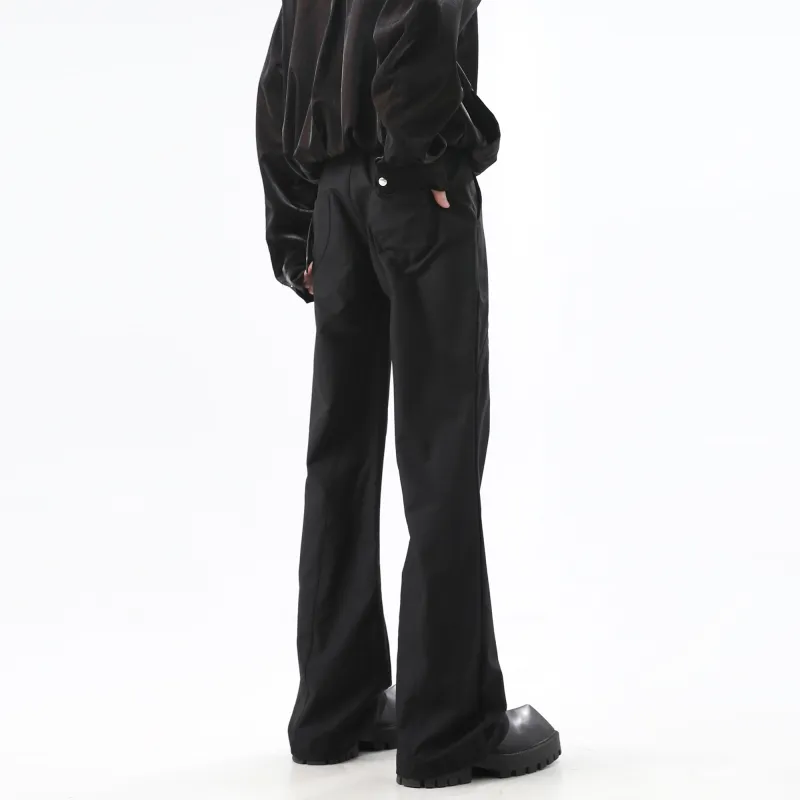 POLAR BEAR Bootcut Slimming Casual Pants Unisex Black-3