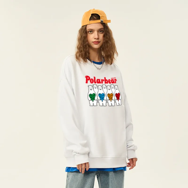 POLAR BEAR Sweatshirt Unisex Burgundy-16