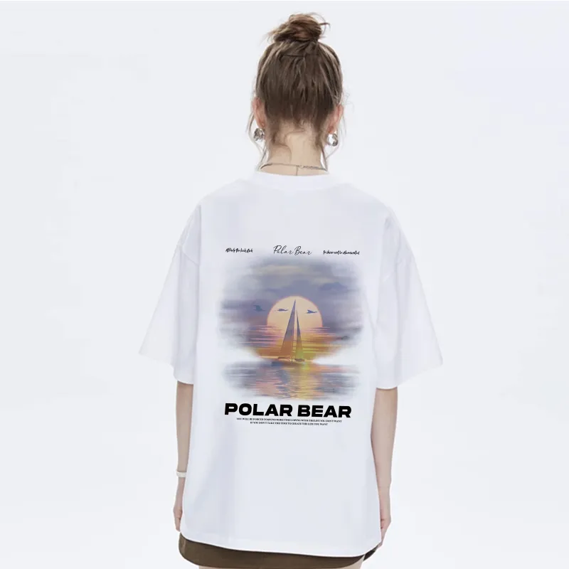 POLAR BEAR Drop Shoulder Sleeve T Shirt Unisex-2