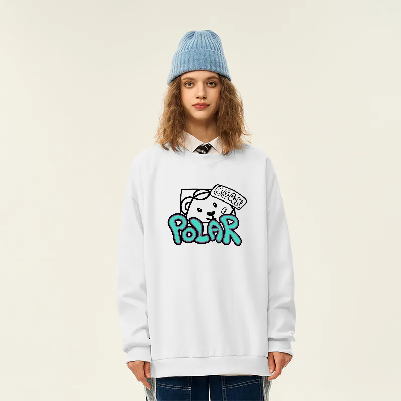 POLAR BEAR Sweatshirt Unisex White-2