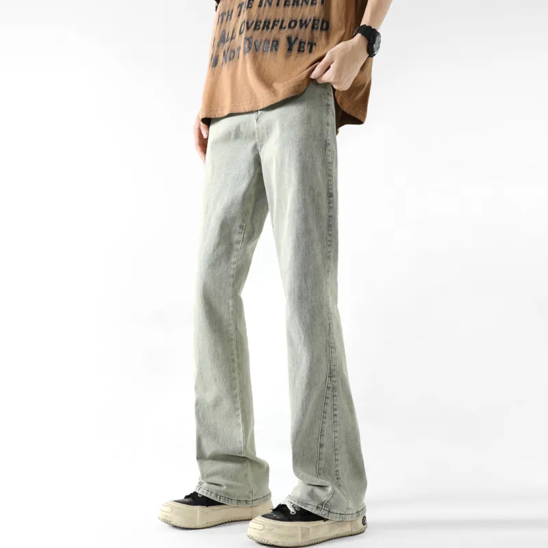 POLAR BEAR Washed Stretch Distressed Jeans Summer Unisex-25