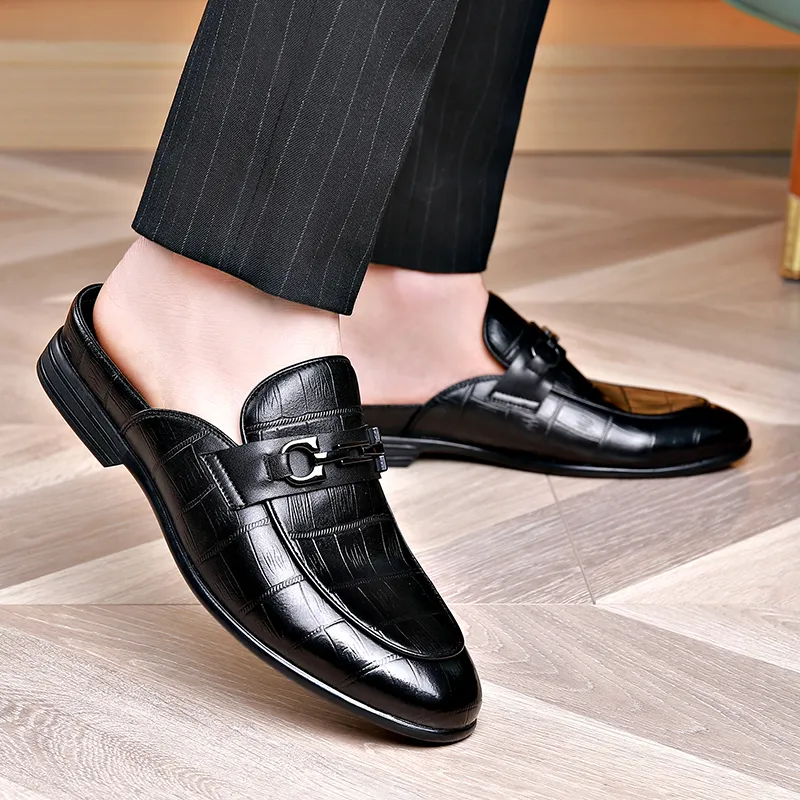 LUOMAIKE Wrap toe Slippers Men's Black-2