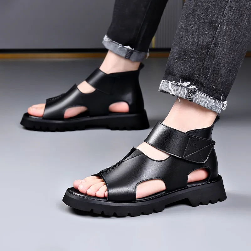 LUOMAIKE Beach Sandals Men's Black-4