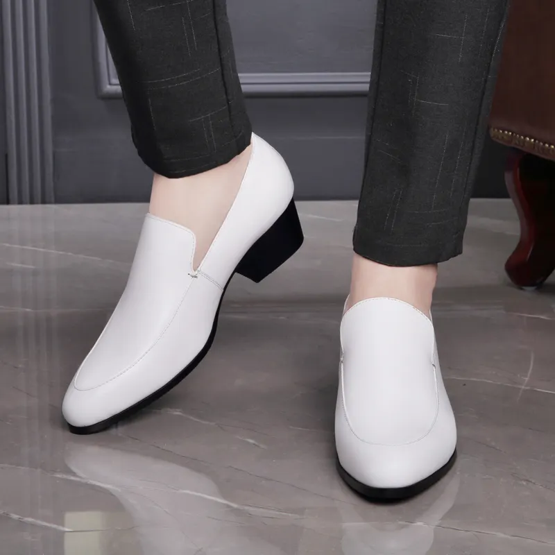 LUOMAIKE Dress Shoes Men Low Top White/Black-1