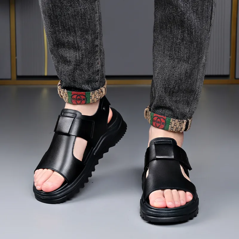 LUOMAIKE Beach Sandals Men's Black-2