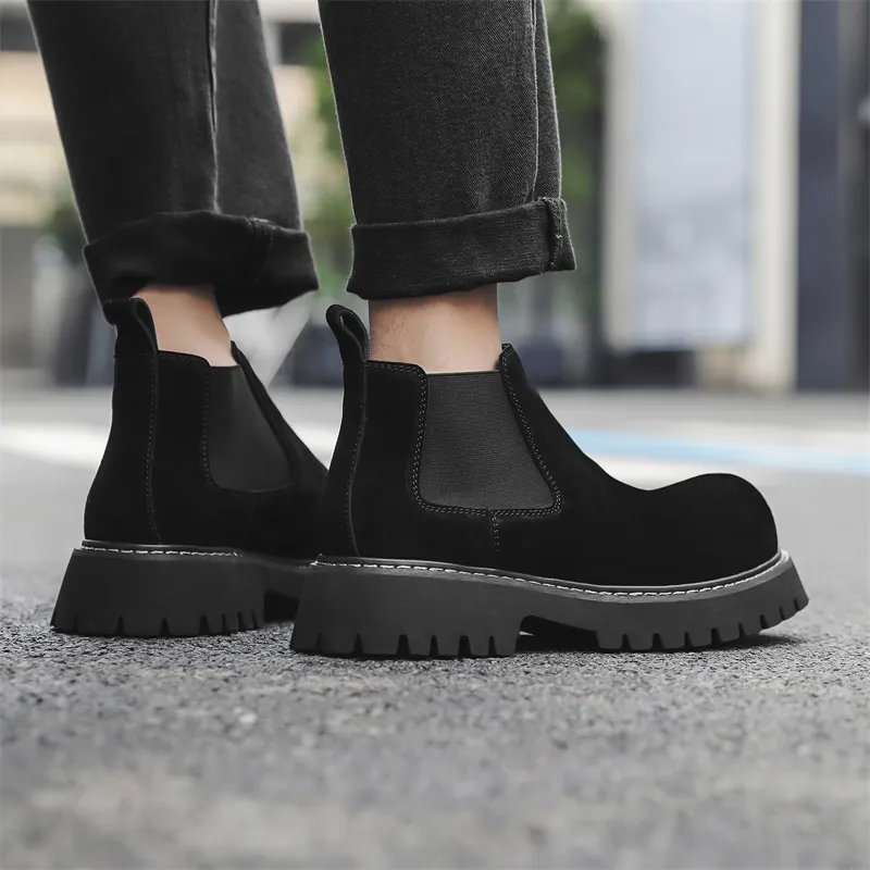LUOMAIKE Short Chelsea Boots Men's-4