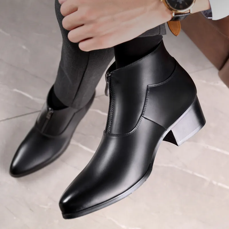 LUOMAIKE Ankle Boots Men White/Black-9