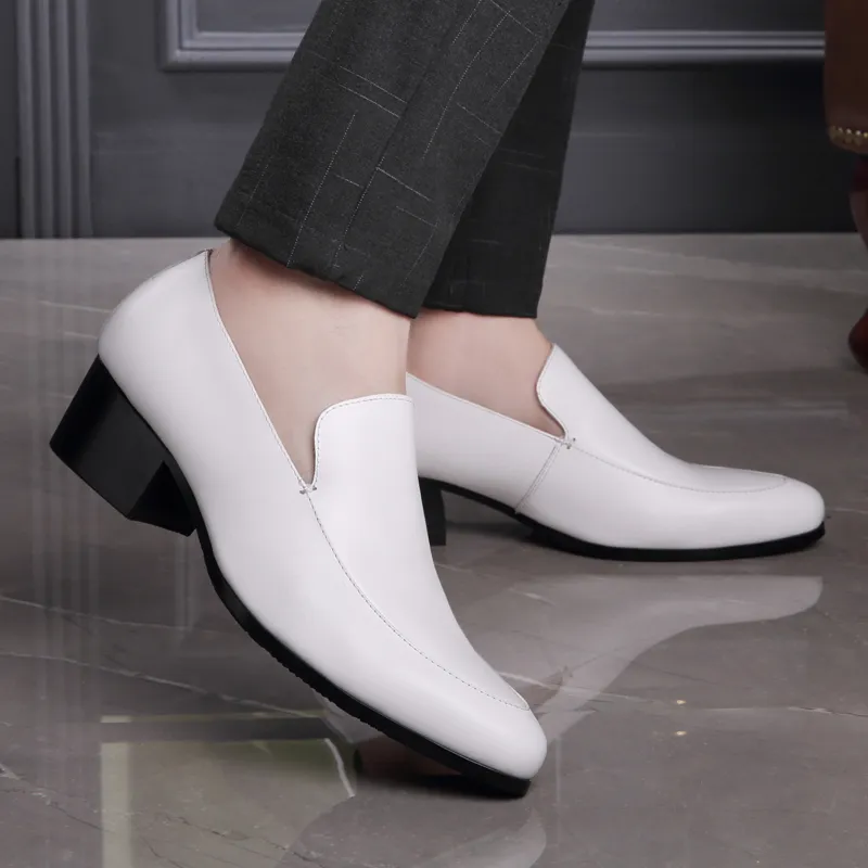 LUOMAIKE Dress Shoes Men Low Top White/Black-2