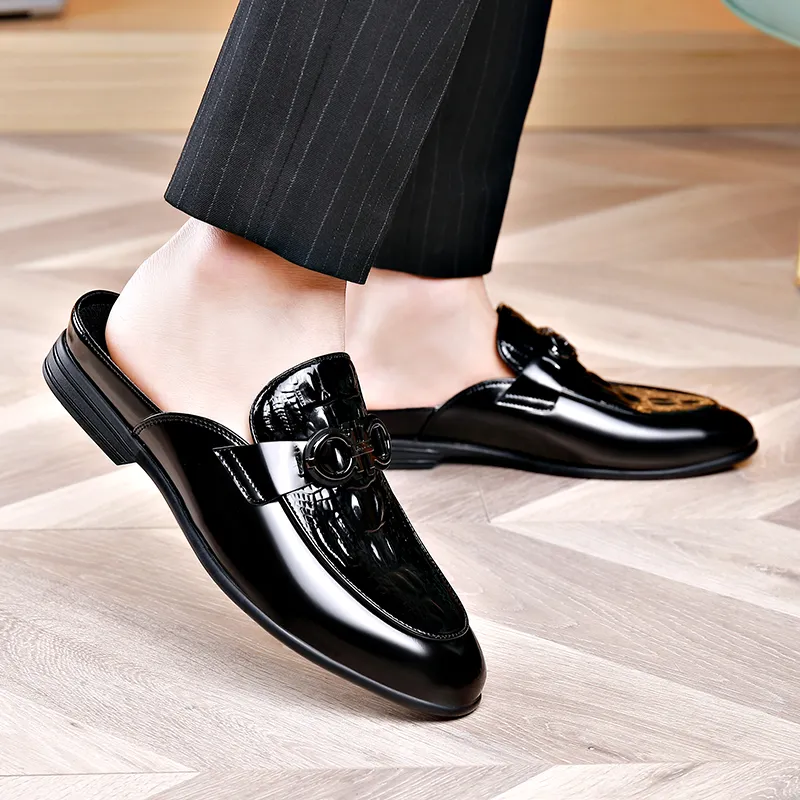 LUOMAIKE Wrap toe Slippers Men's Black-3