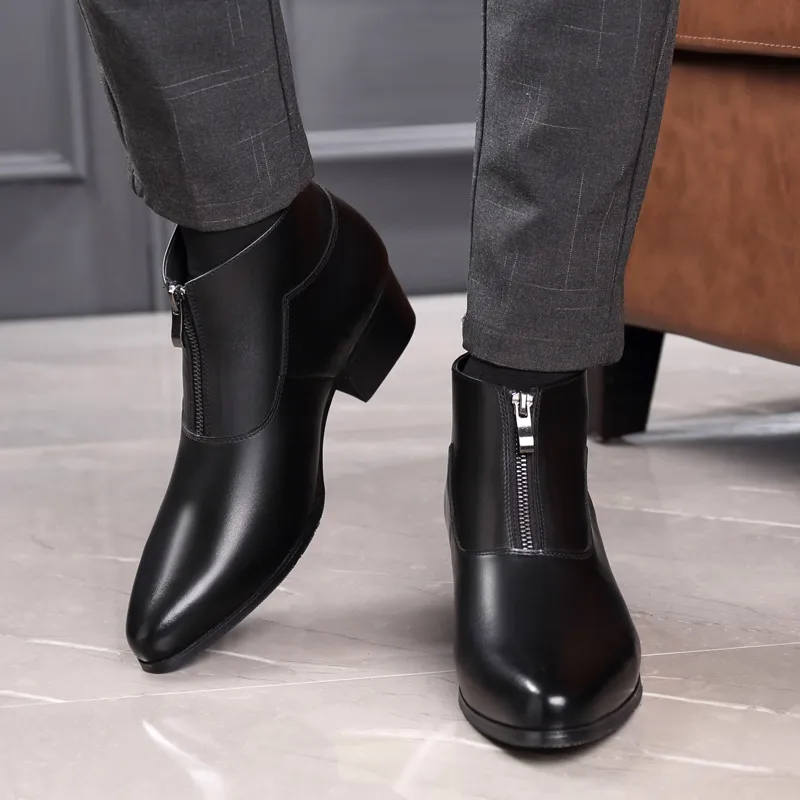 LUOMAIKE Ankle Boots Men White/Black-8