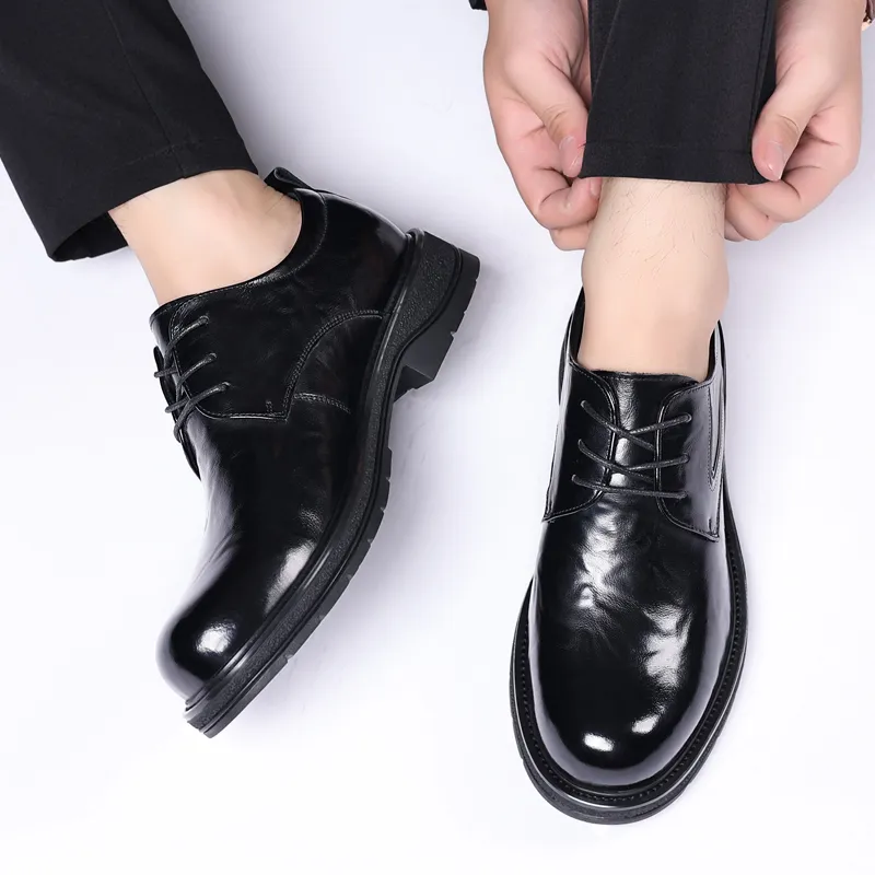 LUOMAIKE Dress Shoes Men Low Top Black, Brown-1