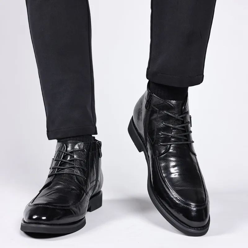 LUOMAIKE Ankle Boots Men's Black-1