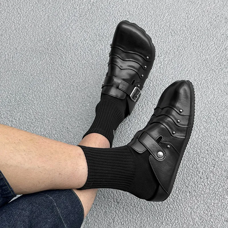 LUOMAIKE Slip Resistant Closed Toe Slippers Unisex Black-4
