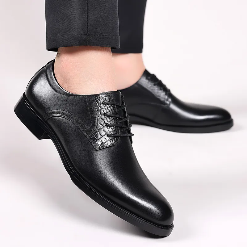 LUOMAIKE Dress Shoes Men Low Top Black, Brown-2