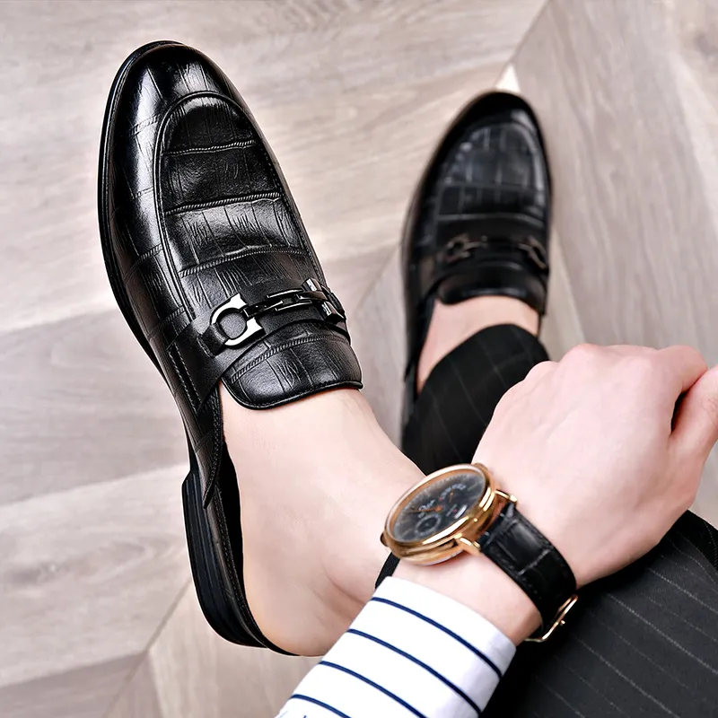 LUOMAIKE Wrap toe Slippers Men's Black-5