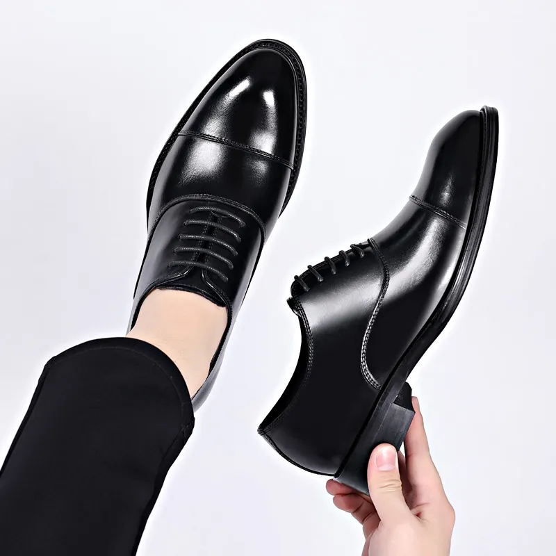 LUOMAIKE Dress Shoes Men Low Top Black, Brown-4