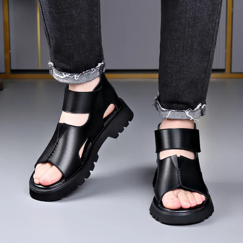 LUOMAIKE Beach Sandals Men's Black-2
