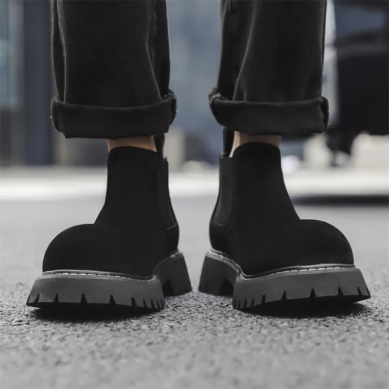 LUOMAIKE Short Chelsea Boots Men's-3