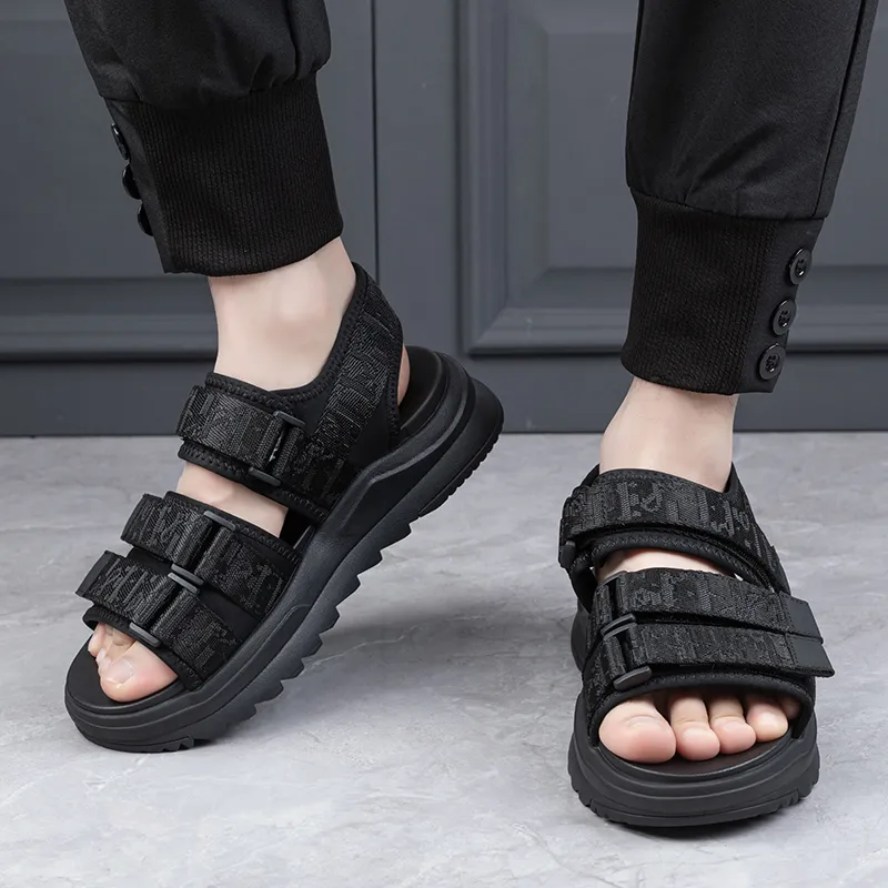 LUOMAIKE Beach Sandals Men Black-2