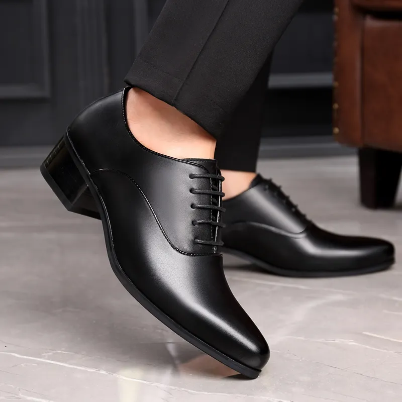 LUOMAIKE Dress Shoes Men Low Top White/Black-8