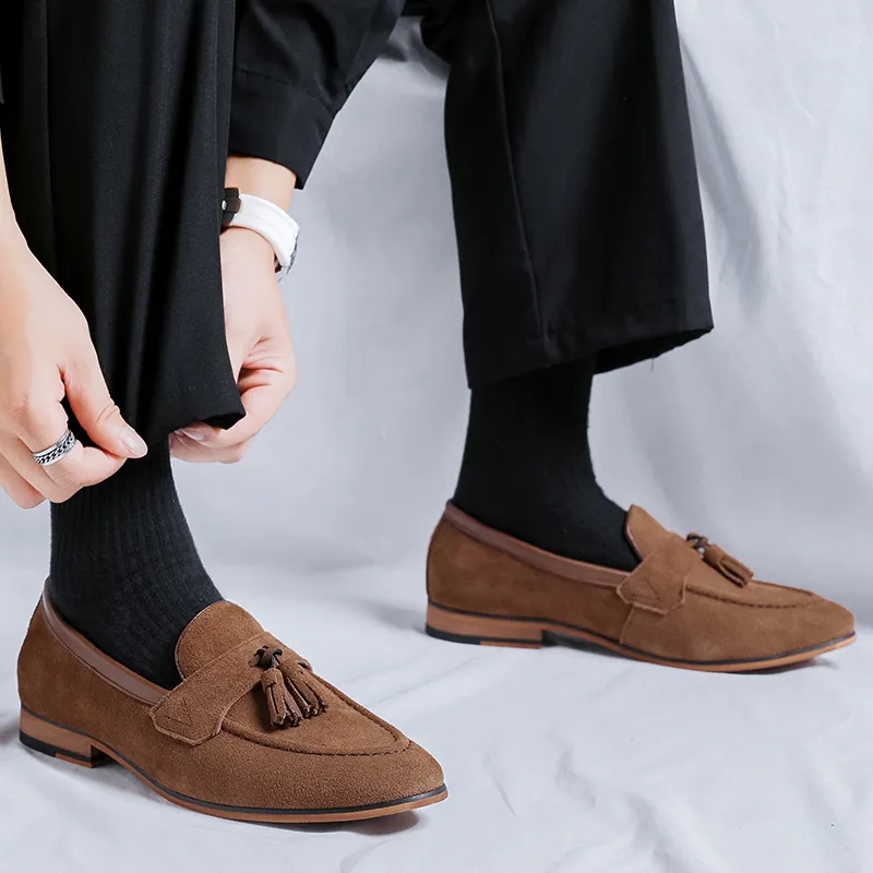 LUOMAIKE Loafers Men Brown-9