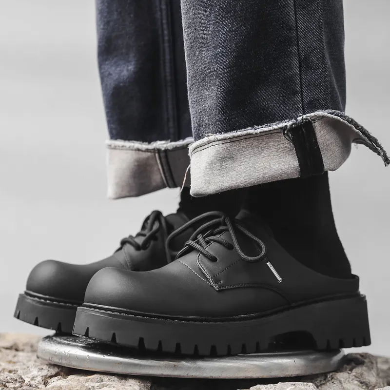 LUOMAIKE Wrap toe Slippers Men's Black-5