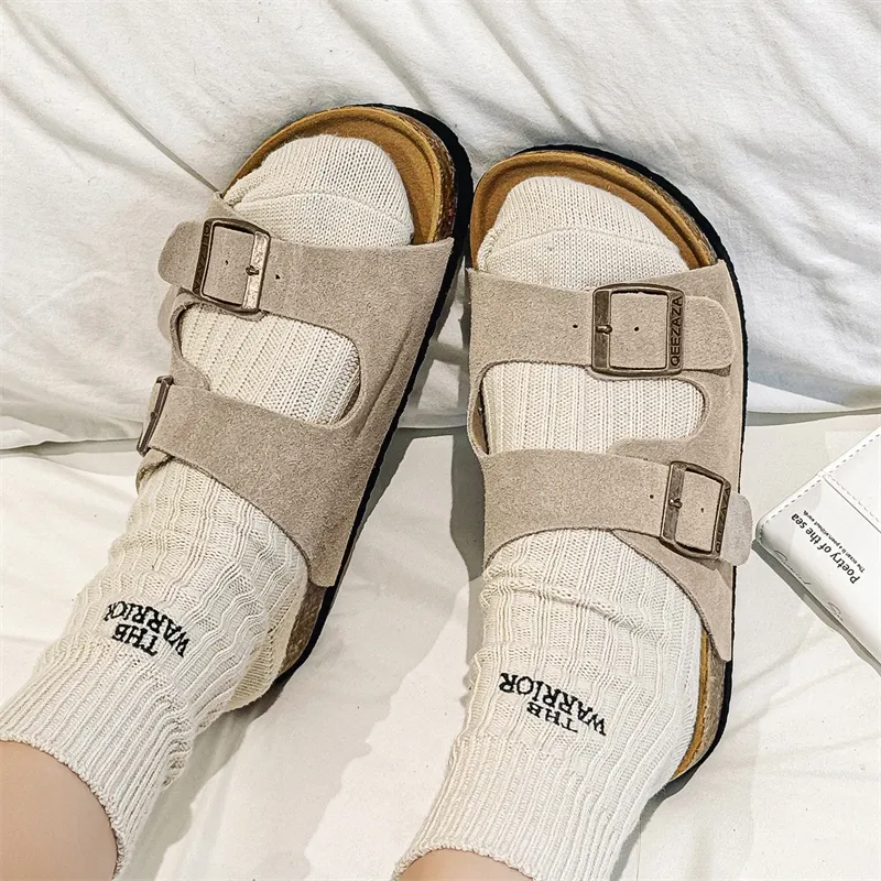 LUOMAIKE Rubber Sole Abrasion Resistant Slide Slippers Unisex-14
