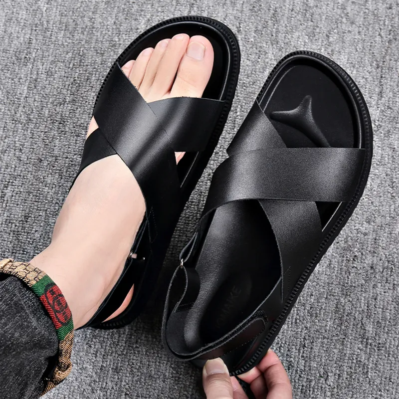 LUOMAIKE Beach Sandals Men's Black-9