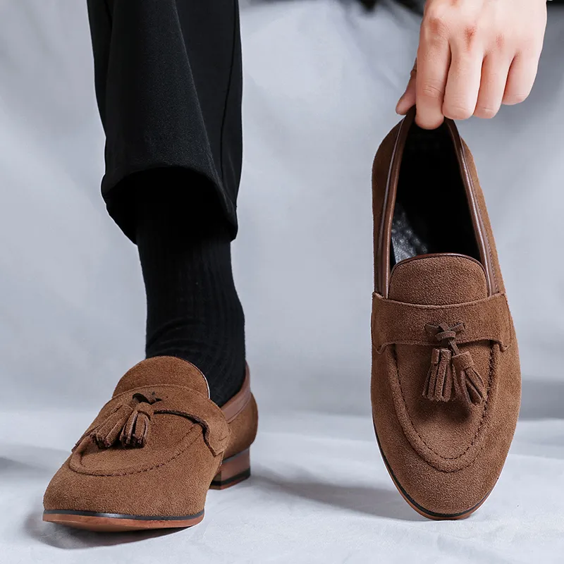 LUOMAIKE Loafers Men Brown-7