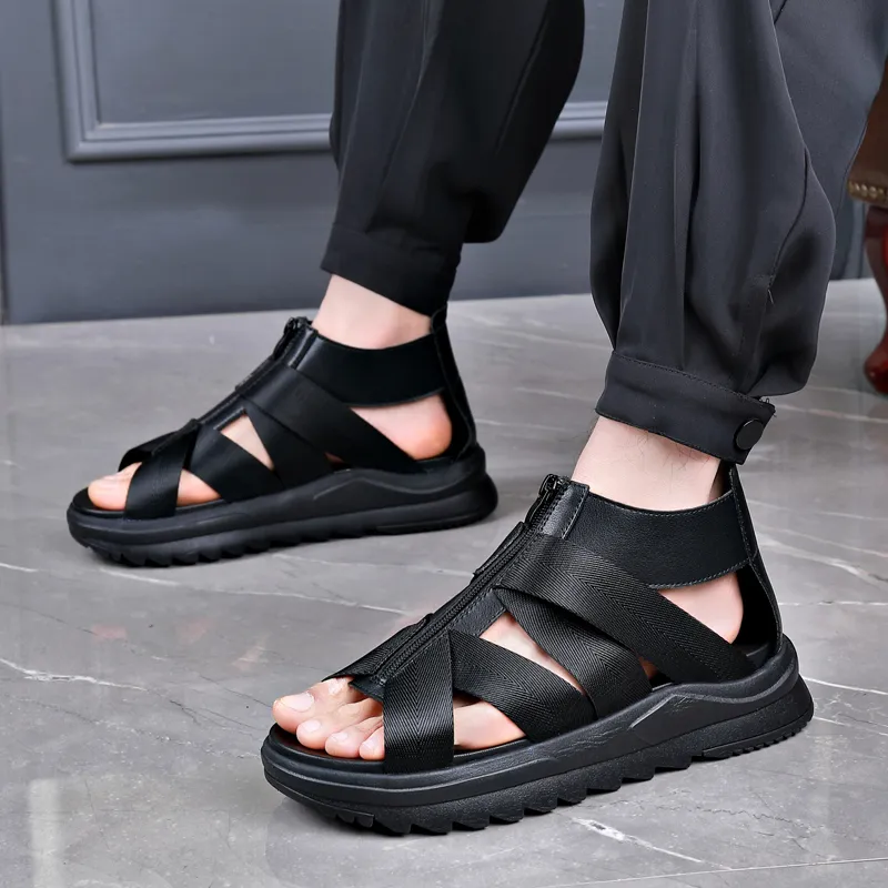 LUOMAIKE Beach Sandals Men's Black-5