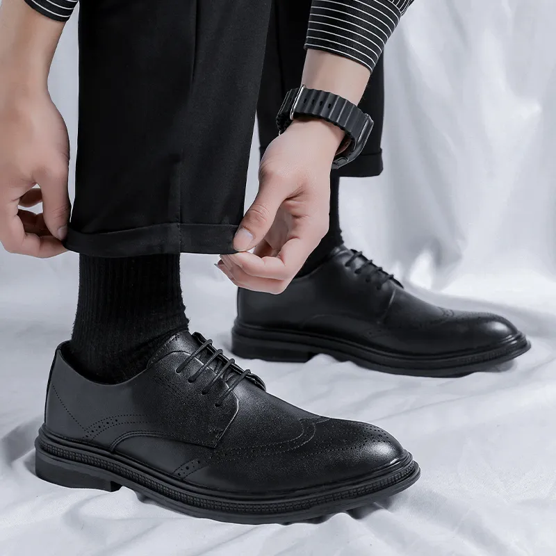 LUOMAIKE Dress Shoes Men's Black-4