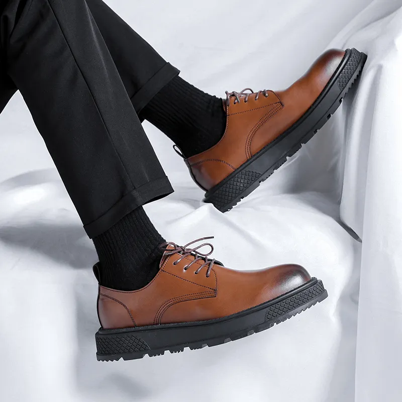 LUOMAIKE Dress Shoes Men Low Top Black, White, Brown-10